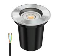 Lámpara empotrable de suelo BOLI para exterior acero inoxidable redonda IP67