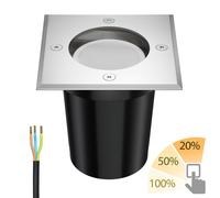 Lámpara empotrable de suelo RELI para exterior acero inoxidable angular IP67