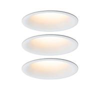 Lámpara empotrable LED Paulmann Cymbal, juego de 3 unidades, 2000-2700 K, blanco mate