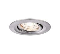 Lámpara empotrable LED Paulmann Nova Mini, 4 W, 2700 K, hierro cepillado | Orientable, para conexión directa a 230 V, temperatura de color 2700 K, IP23, vida útil de 30 000 horas