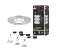 Lámpara empotrable LED Paulmann Nova Mini Coin 3x4 W, 2700 K, aluminio torneado