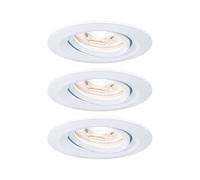 Lámpara empotrable LED Paulmann Nova Mini, juego de 3, orientable, 2700 K | Juego de 3 luminarias empotradas orientables, temperatura de color 2700 K, IP23, para montaje en techo