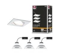 Lámpara empotrable LED Paulmann Nova Plus, juego de 3 unidades, 2700 K, blanco mate