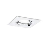 Lámpara empotrable Paulmann EBL Nova Plus 6 W, 4000 K, blanco mate, cromado | Orientable, protección IP65 contra chorros de agua, regulable, casquillo GU10, apto para espacios húmedos