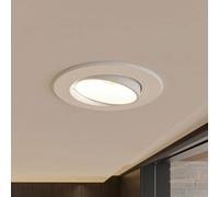 Lámpara empotrable Prios LED Shima, blanca, 9W, 3000K, 2 unidades,