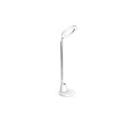 Lampara escritorio aluminio color blanco serie calcita 16cm 55 cm