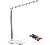 Lámpara Escritorio LED,5 * 10 Modos de Brillo con 52 SMD Leds Lámparas Mesa USB Recargable,2000mAh Plegable Flexo de Escritorio Control Táctil,Protege a ojos