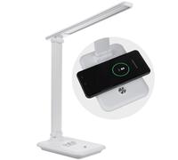 Lámpara escritorio LED Maclean 9W regulable carga inalámbrica MCE616 W