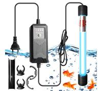 Lámpara esterilizadora UV para acuarios con temporizador de 13 W: Aclarador de agua UV para acuarios contra algas y bacterias, luz UV para piscinas de filtro, estanques, acuarios, lámpara de limpieza
