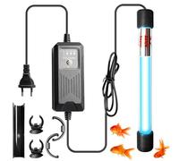 Lámpara esterilizadora UV para acuarios con temporizador de 13 W: Aclarador de agua UV para acuarios contra algas y bacterias, luz UV para piscinas de filtro, estanques, acuarios, lámpara de limpieza