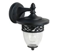 Lámpara Exterior Acero Regenglas IP44 E27 Negro Adornos Puerta Casa Pared
