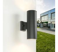 Lámpara Exterior Aplique Proyector Antracita Arriba Abajo E27 IP44 Casa Fachada