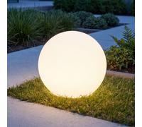 Lámpara Exterior Cable Enchufe Blanco IP65 E27 LED 2700 K Ø 40CM de Bola Jardín
