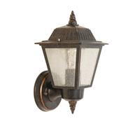 Lámpara Exterior de Pared En Bronce Antiguo Aluminio IP44 E27 Terraza Jardín LED