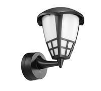Lámpara exterior de pared y bombilla LED E27 60W 806lm en elegante negro