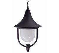 Lámpara Exterior Estilosa Negra Rústica De Aluminio Ø29cm E27 MADILAH Colgante