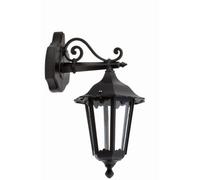 Lámpara Exterior IP44 Rústico Aluminio Negro E27 Elegante Leora Wandleuchte Casa
