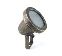 Lámpara Exterior Jardín Vías Latón Cristal GU10 IP64 Ø 9,5CM Pequeño Foco