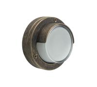 Lámpara Exterior Latón Cristal G9 IP64 Ø 14CM Redondo Pequeño Pared Escalera