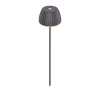 BRILONER - Riffle Mini lámpara de jardín sin cable con pica, touch dimmer con intensidad regulable, función memoria integrada, ip44, batería recargable, lámpara sin cable LED, 8.5x80.5 cm, antracita