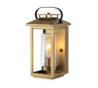 Lámpara Exterior Pared E27 IP44 35,5 CM Alto En Latón Antiguo Puerta Casa Jardín