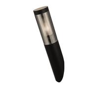 Lámpara Exterior Wandleuchte Acero Inox. E27 IP44 Negro Mate Humo Casa Terraza