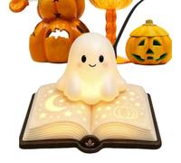 Lámpara fantasma para lectura de libros | Lámpara figura casa | Figura fantasma lectura libro | para escritorio, mesilla de noche, estante del, esquina, dormitorio, salón, oficina