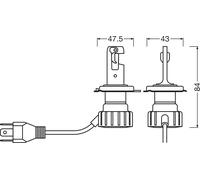 Lámpara, faro de carretera OSRAM 64193DWNBSM-2HB para VW KAEFER 1.2 1969-1972