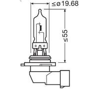 Lámpara, faro de carretera OSRAM 9005-1BL para BMW 5 (E39) 2 1996-2003