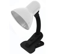 BEL AIR HOME - Lámpara Flexo con pinza de escritorio DEDALO - ideal para zonas de lectura y escritorios - Portalámparas E-27 para cualquier bombilla E-27 (METAL PLATA)