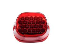 Lámpara Freno Moto Luz Trasera LED, Luz Trasera, Luces De Matrícula, Luces Traseras, Luces De Freno, Intermitentes para Sportster, para Softail, para Dyna, Lay Down, Super Glide(612 Red)