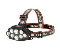 Lámpara frontal LED genérica, iluminación de diadema impermeable larga y brillante | lámpara frontal recargable, para hombres, senderismo, carreras, trabajo, pesca, montaje, exterior y coche