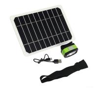 Lámpara frontal solar de 5 W, panel de control de gestos | Control de gestos con sensor de movimiento, carga solar, respaldo USB, funcionamiento manos libres, ideal para tareas oscuras