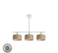 Lampara gilda 3xe14 blanco/madera clara regx55x14 cm