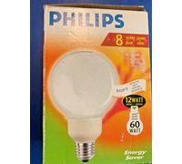 LAMPARA GLOBO PHILIPS G95 BLANCO SUAVE 230-240V E27 8000h 600lm 12W