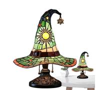 Lámpara gótica Vintage, Sombrero de Bruja con Colgante místico, decoración de Dormitorio, lámpara de Resina Retro, Sombrero de Bruja Brillante de Halloweenn para el hogar