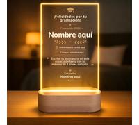 Lámpara graduación personalizada - Regalo graduacion personalizado con placa, fotos, nombre y curso 2026 para infantil, primaria, ESO, bachillerato, universidad - Varios modelos disponibles