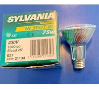 Lámpara Halógena Sylvania Hi-Spot 80 230V 75W E27 25° 1300cd Regulable