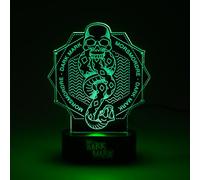 Lampara Harry Potter con LUZ LED - Lampara escritorio 3D para Decoracion habitacion gamer : Harry Potter Regalo | Funciona con 3 pilas o un cable USB tipo C (Inluido)