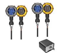 Lámpara Indicadora De Flash Flujo Secuencial para Motocicleta, Luz Señal Giro Giratoria Doble Color Retro 12V 10mm para Duke Super para 1290 1190