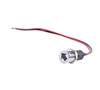 Lámpara Indicadora de Panel de Tablero LED de 14mm de de 12V para Bicicleta, Coche, Barco, Rojo, Azul, Verde (luz verde)