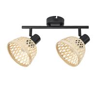 Lámpara industrial 2 focos negro ratán E14 15W universal modelo