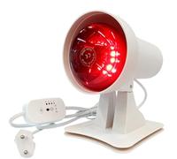 Lámpara infrarroja de 150 W, lámpara de calor roja con temporizador y temperatura ajustable, terapia de lámpara de luz roja para cara y cuerpo, calor profundo contra la fatiga muscular, ángulo