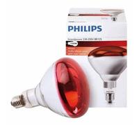 Lámpara Infrarrojos PHILIPS Pollitos Reptiles Cerdos 150W E27 Luz Rojo Reflector