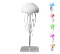 Lámpara Jellyflow - 2025 Nueva lámpara flotante de medusas | Lámpara de laava de Medusa Recargable | Luz nocturna LED portátil de medusas | Luz de control de voz de lámpara de noche de medusas lindas