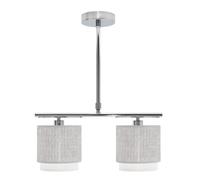 Lampara kenya 2xe14 gris/blanca de fabrilamp.