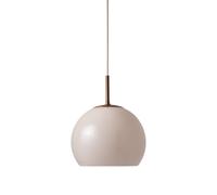 FRANDSEN Lámpara colgante bola, gris arena, Ø 18 cm, cristal