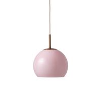 FRANDSEN Lámpara colgante de bola, opal rosé, Ø 18 cm, cristal