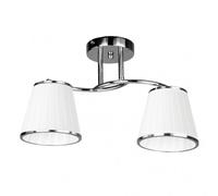 Lampara lantanas 2xe27 cromo pantalla balnca 24x43x15,5 cm