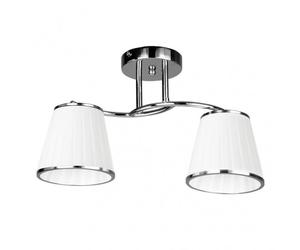 Lampara lantanas 2xe27 cromo pantalla balnca 24x43x15,5 cm